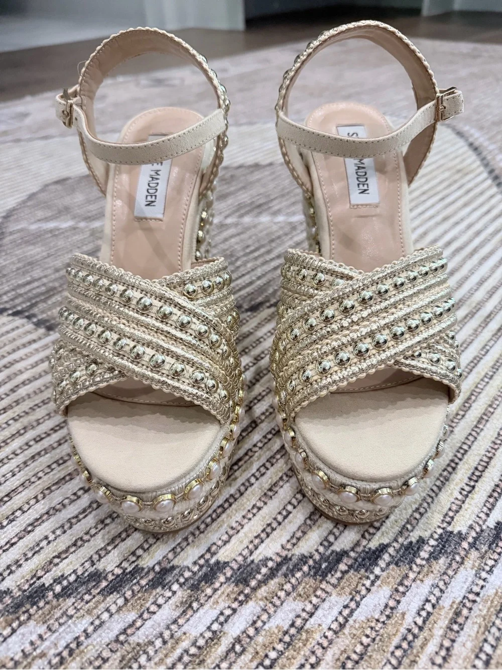 Steve Madden Juniper beaded Platform wedges